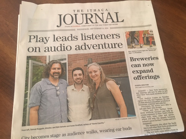 Storm Country, Cherry Arts, Ithaca Journal cover